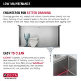 Delta Stainless Steel Undermount Laundry Sink with Workstation and Drain