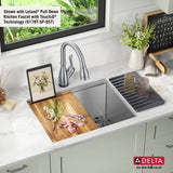 Delta Stainless Steel Undermount Laundry Sink with Workstation and Drain
