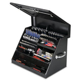 26 in. 0-Drawers Portable Tool Box in Black Powder Coated - Super Arbor