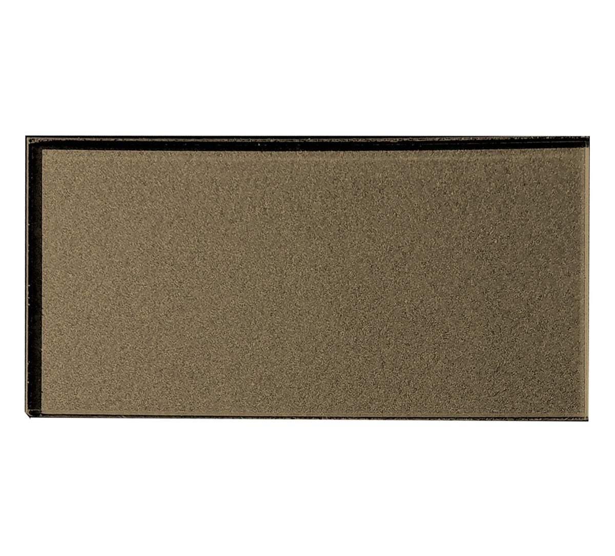Abolos Custom Bronze 3-in x 6-in Glossy Glass Subway Peel and stick Wall Tile product image