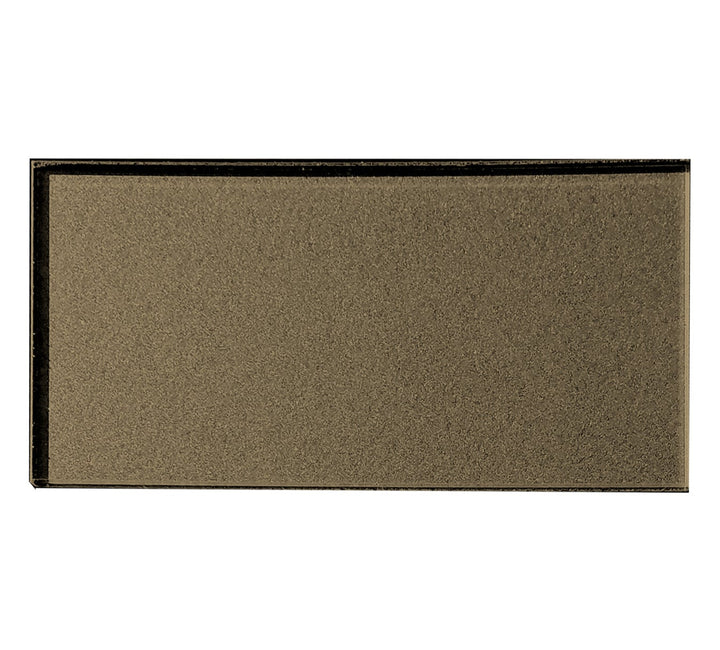 Abolos Custom Bronze 3-in x 6-in Glossy Glass Subway Peel and stick Wall Tile product image