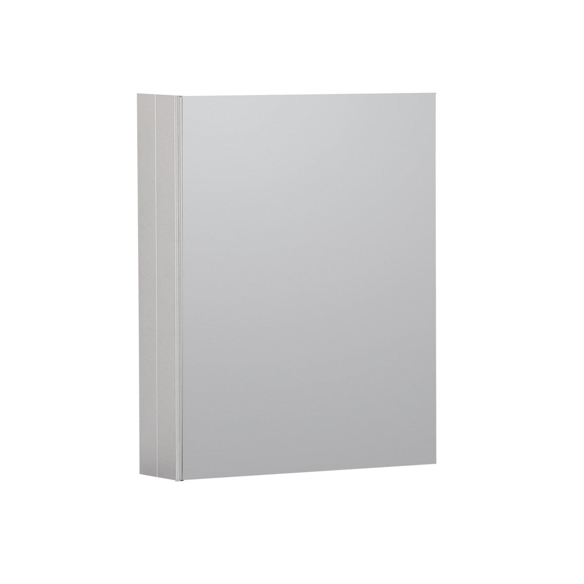 WELLFOR KAIF 16-in x 20-in Surface/Recessed Mount Aluminum Mirrored Soft Close Medicine Cabinet