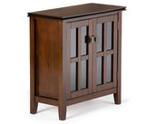 Simpli Home Artisan Russet Brown Transitional Wood Media Cabinet