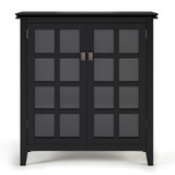 Simpli Home Artisan Black Transitional Wood Media Cabinet