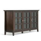 Simpli Home Acadian Brunette Brown Transitional Wood Media Cabinet