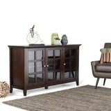 Simpli Home Acadian Brunette Brown Transitional Wood Media Cabinet