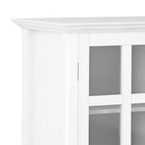 Simpli Home Acadian White Transitional Wood Media Cabinet