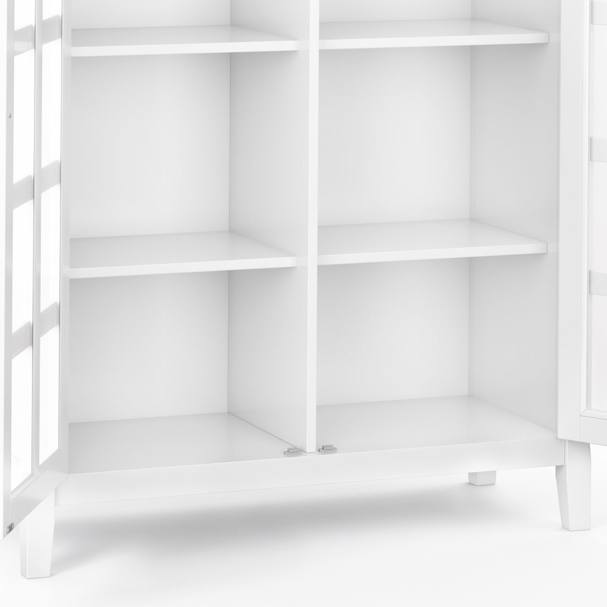 Simpli Home Acadian White Transitional Wood Media Cabinet