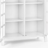 Simpli Home Acadian White Transitional Wood Media Cabinet