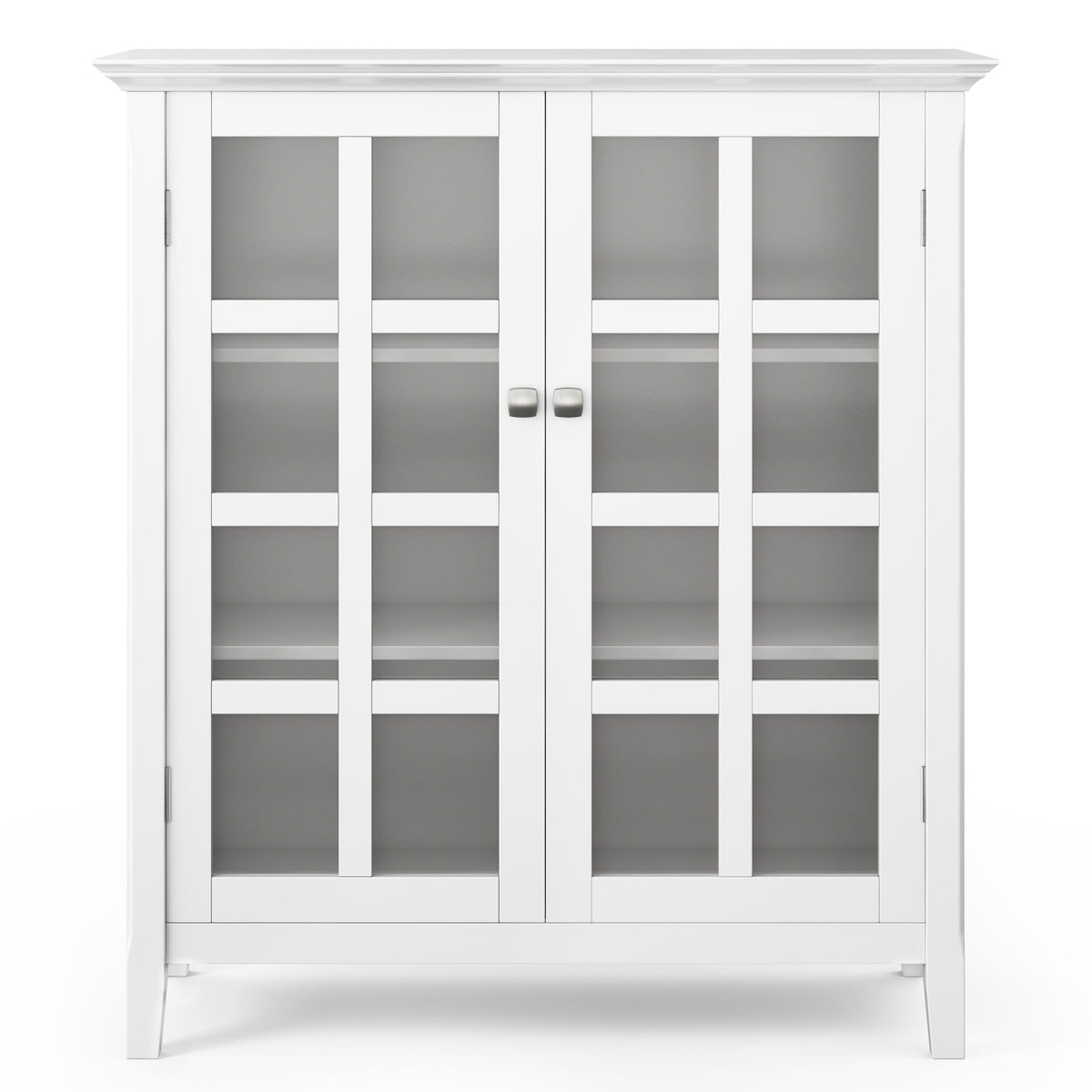 Simpli Home Acadian White Transitional Wood Media Cabinet