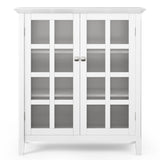 Simpli Home Acadian White Transitional Wood Media Cabinet