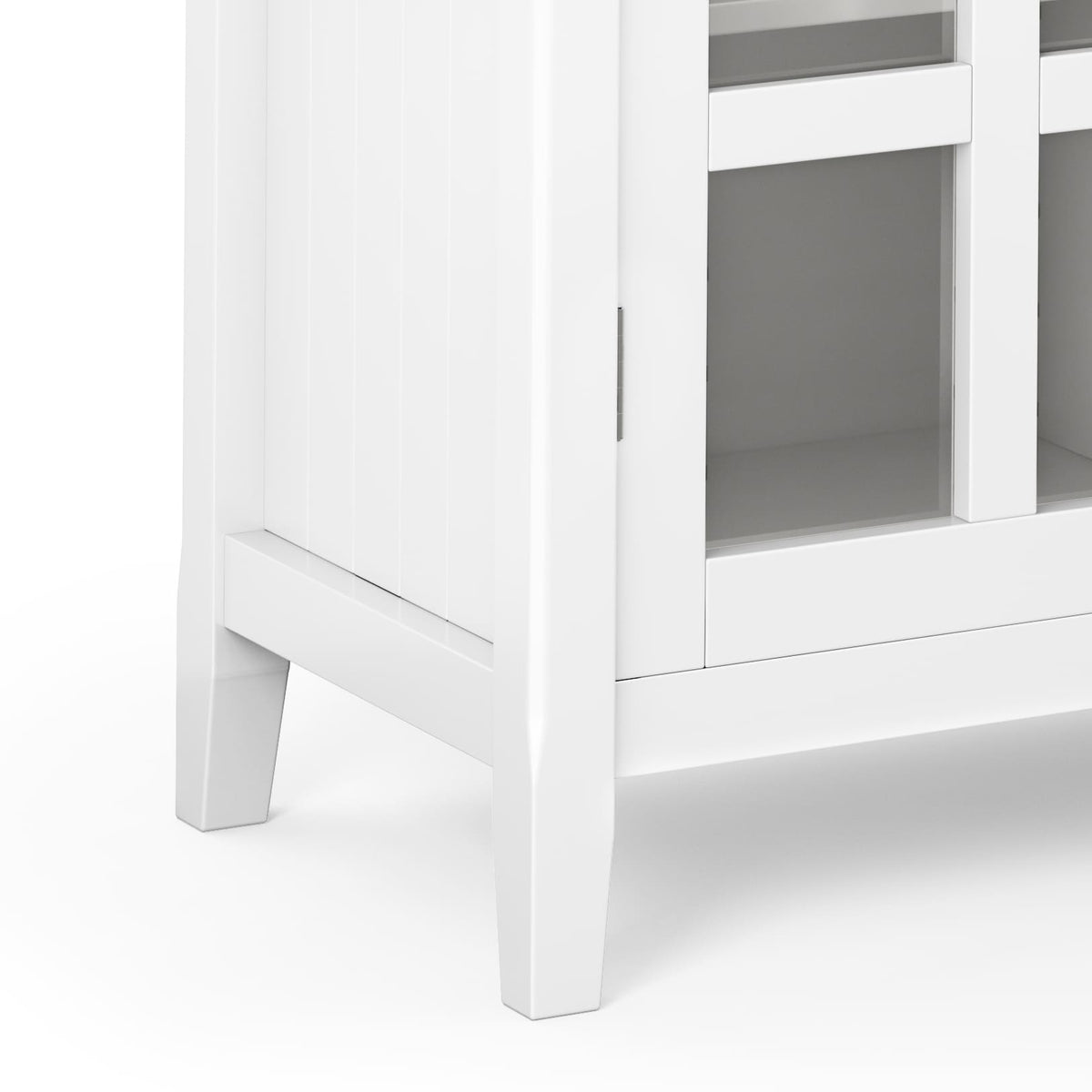 Simpli Home Acadian White Transitional Wood Media Cabinet