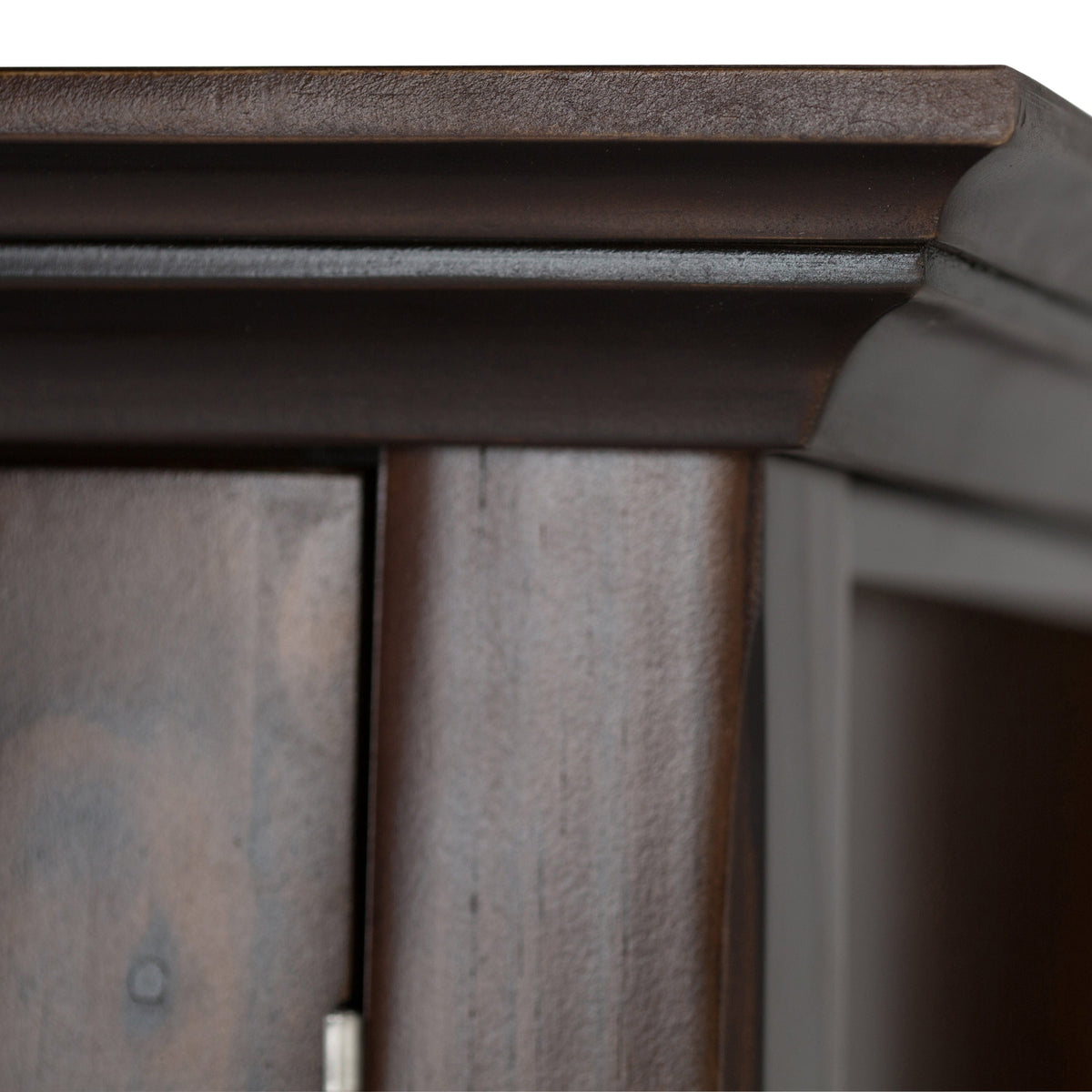 Simpli Home Acadian Brunette Brown Transitional Wood Media Cabinet