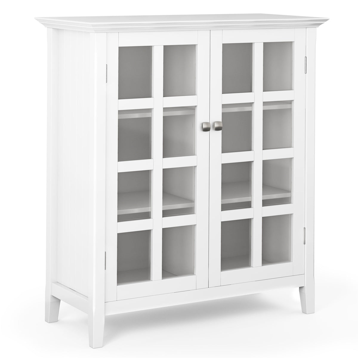 Simpli Home Acadian White Transitional Wood Media Cabinet