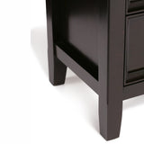 Simpli Home Amherst Hickory Brown Transitional Wood Media Cabinet