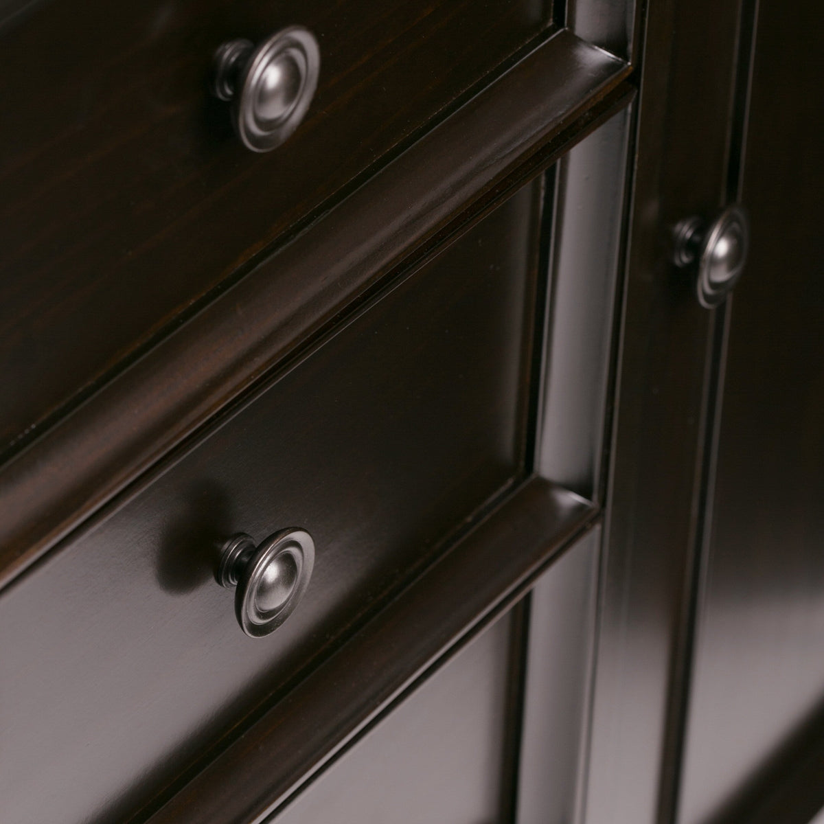 Simpli Home Amherst Hickory Brown Transitional Wood Media Cabinet