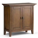 Simpli Home Redmond Rustic Natural Aged Brown Transitional Wood Media Cabinet