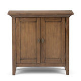 Simpli Home Redmond Rustic Natural Aged Brown Transitional Wood Media Cabinet
