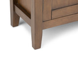 Simpli Home Redmond Rustic Natural Aged Brown Transitional Wood Media Cabinet