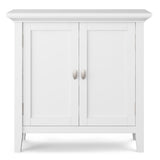 Simpli Home Redmond White Transitional Wood Media Cabinet