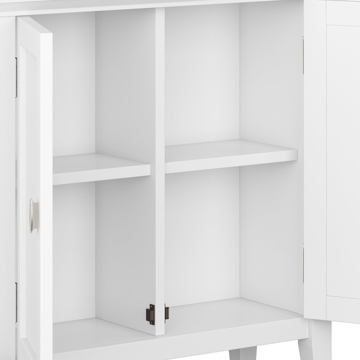 Simpli Home Redmond White Transitional Wood Media Cabinet