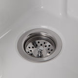 Simpli Home Maile 28" Freestanding Pure White Laundry Sink with Cabinet and Faucet