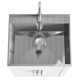 Simpli Home Hennessy 23.6-in Freestanding Laundry Sink with Cabinet