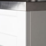 Simpli Home Hennessy 23.6-in Freestanding Laundry Sink with Cabinet