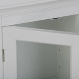 Simpli Home Avington 15-in x 26.9-in x 10-in White Soft Close Bathroom Wall Cabinet