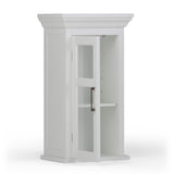 Simpli Home Avington 15-in x 26.9-in x 10-in White Soft Close Bathroom Wall Cabinet