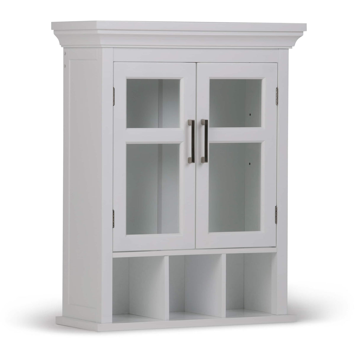 Simpli Home Avington 23.6-in x 30-in x 10-in White Soft Close Bathroom Wall Cabinet