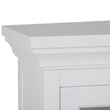 Simpli Home Avington 23.6-in x 30-in x 10-in White Soft Close Bathroom Wall Cabinet