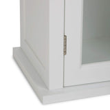 Simpli Home Avington 15-in x 26.9-in x 10-in White Soft Close Bathroom Wall Cabinet