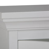 Simpli Home Avington 15-in x 26.9-in x 10-in White Soft Close Bathroom Wall Cabinet