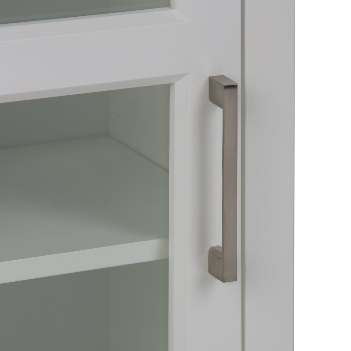 Simpli Home Avington 15-in x 26.9-in x 10-in White Soft Close Bathroom Wall Cabinet
