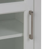 Simpli Home Avington 15-in x 26.9-in x 10-in White Soft Close Bathroom Wall Cabinet