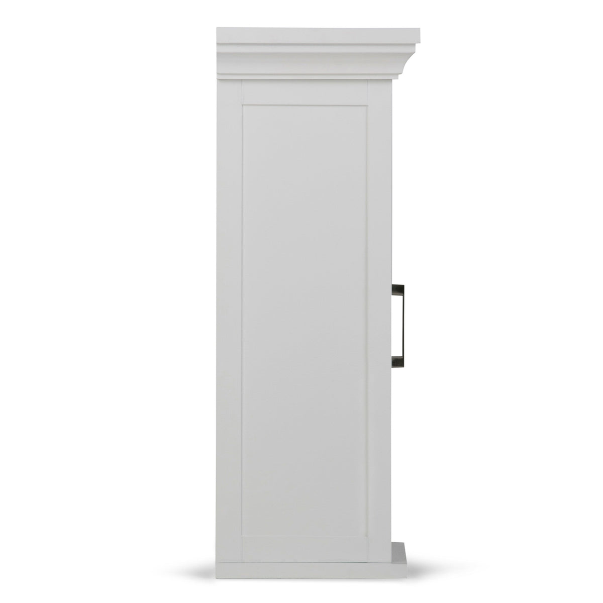 Simpli Home Avington 15-in x 26.9-in x 10-in White Soft Close Bathroom Wall Cabinet