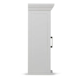 Simpli Home Avington 15-in x 26.9-in x 10-in White Soft Close Bathroom Wall Cabinet