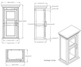 Simpli Home Avington 15-in x 26.9-in x 10-in White Soft Close Bathroom Wall Cabinet