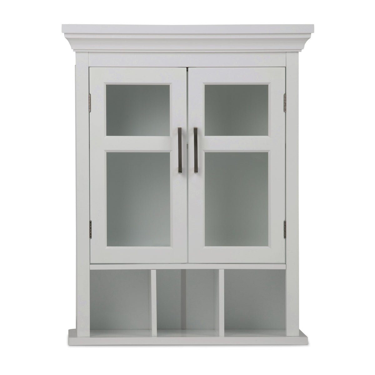 Simpli Home Avington 23.6-in x 30-in x 10-in White Soft Close Bathroom Wall Cabinet