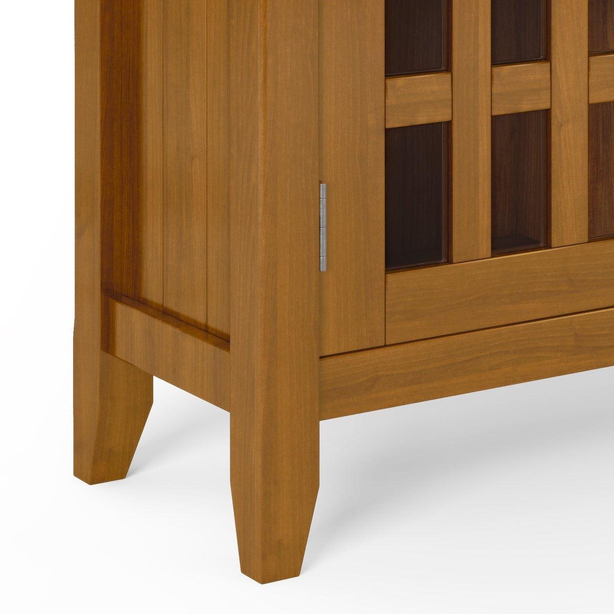 Simpli Home Bedford Light Golden Brown Transitional Wood Media Cabinet