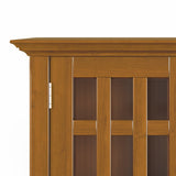 Simpli Home Bedford Light Golden Brown Transitional Wood Media Cabinet