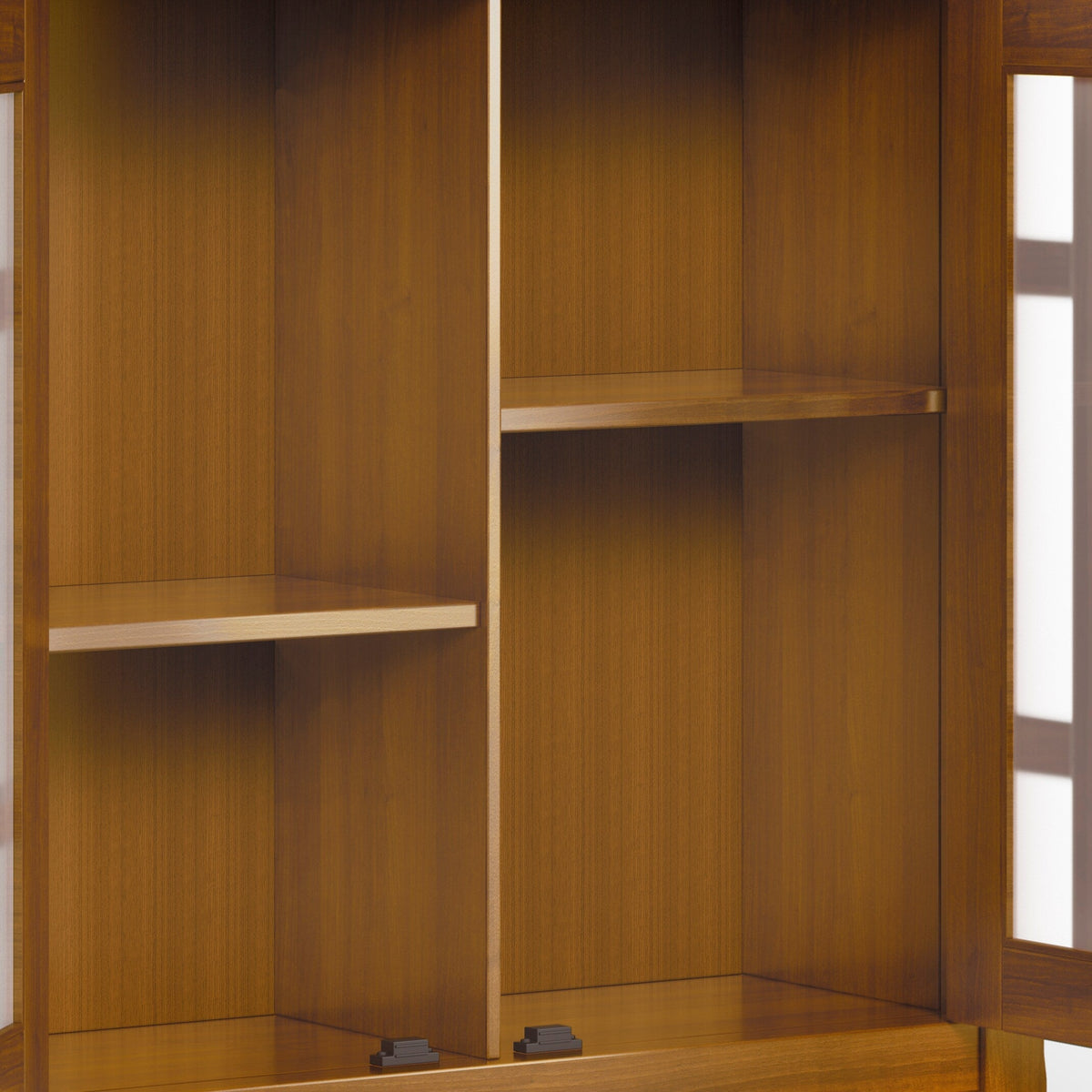Simpli Home Bedford Light Golden Brown Transitional Wood Media Cabinet