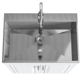 Simpli Home Darwin 27.3-in x 18.9-in White Freestanding Laundry Sink Cabinet