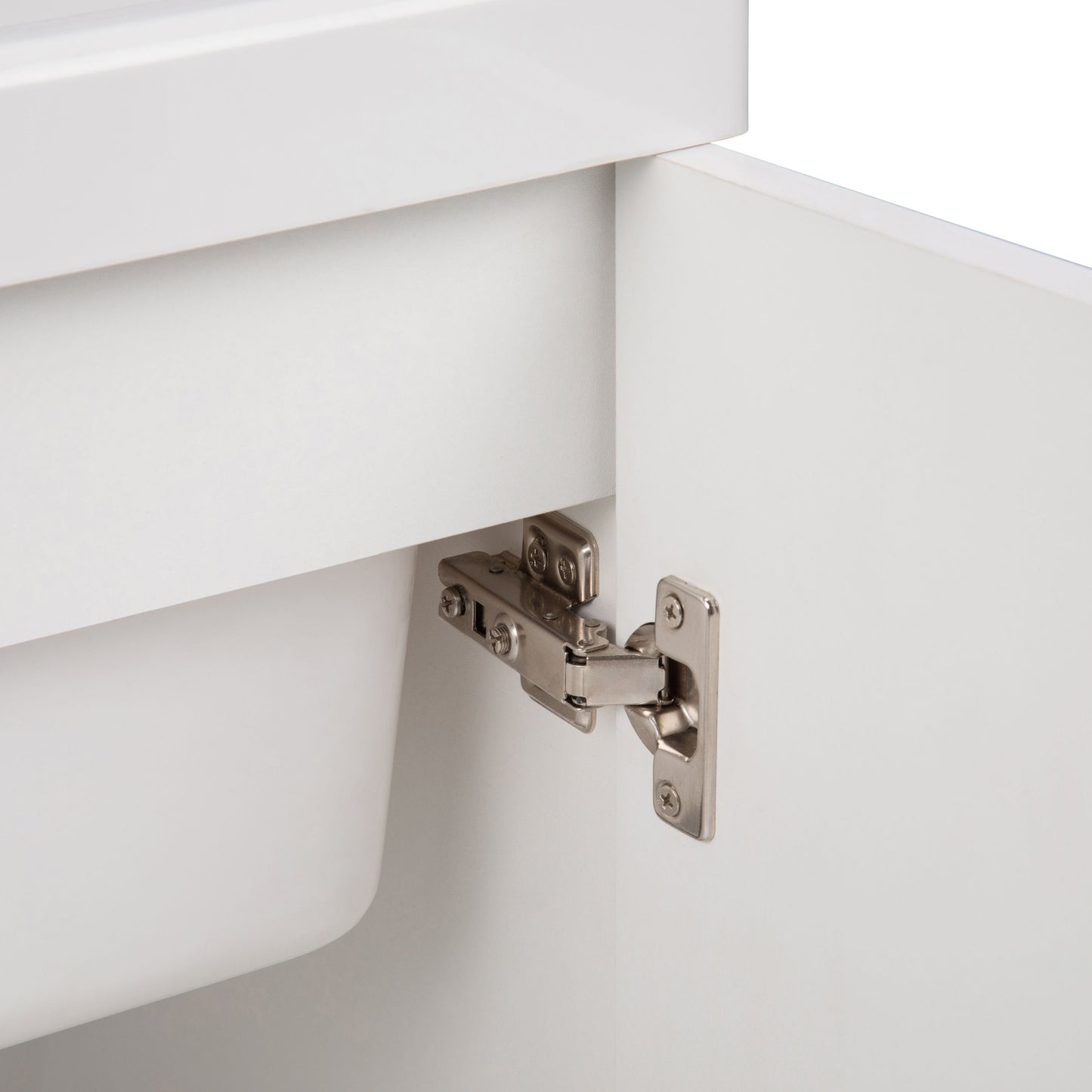 Simpli Home Kyle 23.8-in Freestanding Laundry Sink with Cabinet, Drain, and Faucet