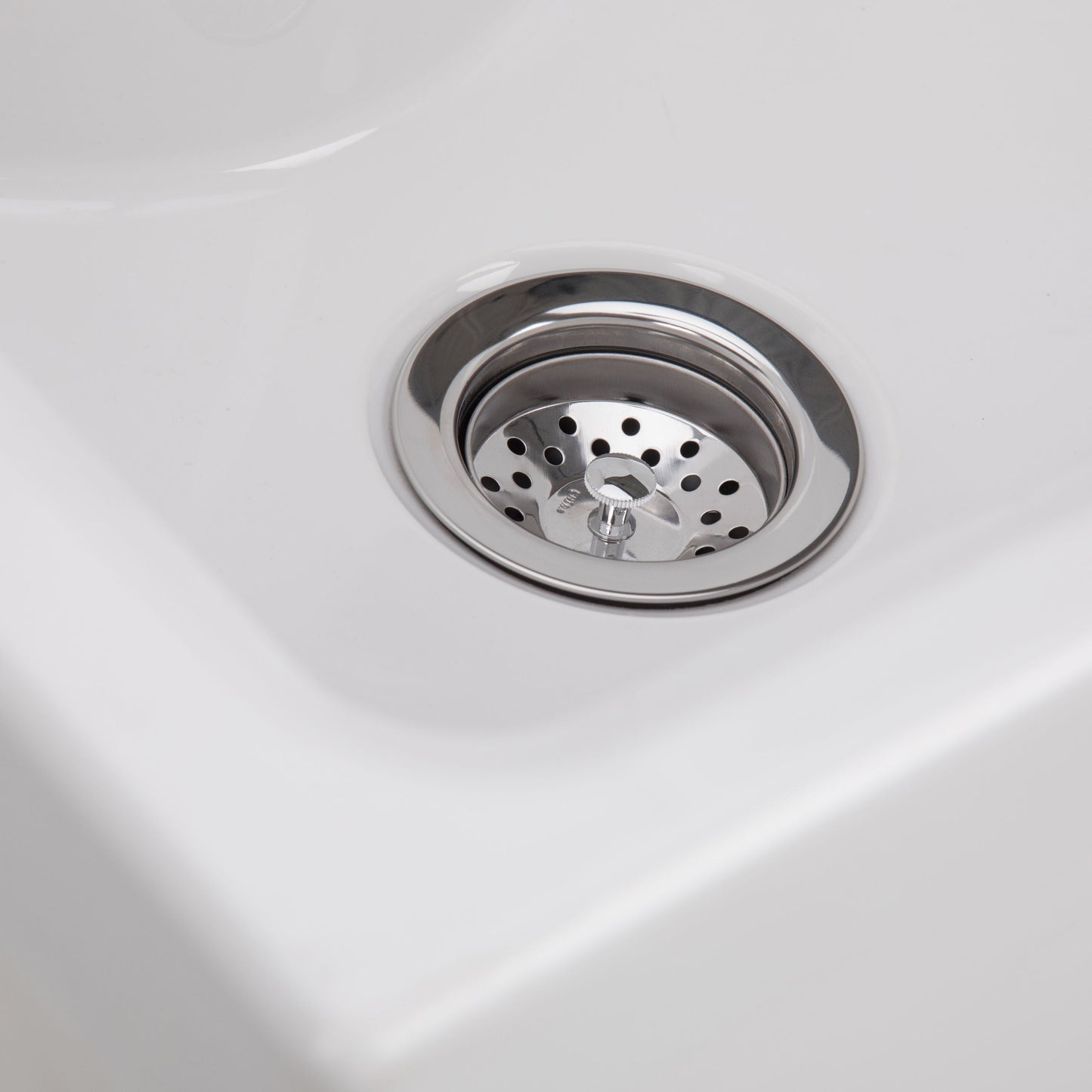 Simpli Home Kyle 24-Inch Pure White Freestanding Laundry Sink with Cabinet