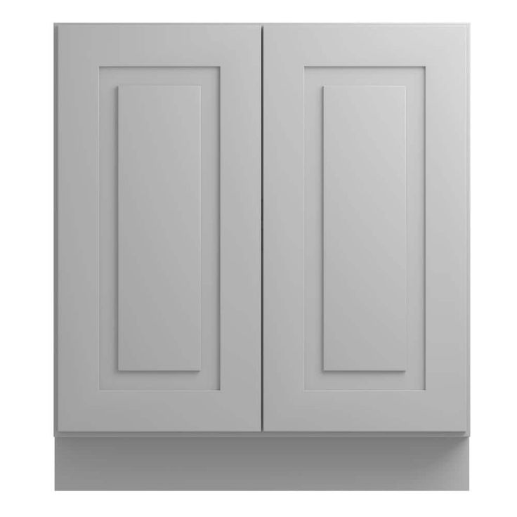 Home Decorators Collection Grayson 30 in. W x 24 in. D x 34.5 in. H Assembled Plywood Full Height Door Base Kitchen Cabinet in Pearl Gray