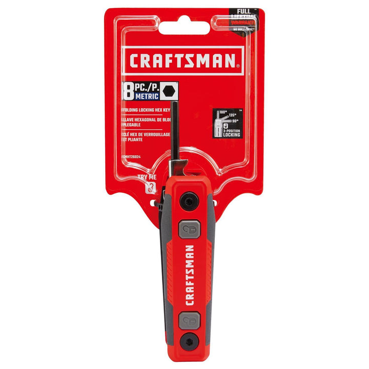 Craftsman Metric Folding Locking Hex Key Set, 8 pc