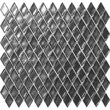 Apollo Tile (Sample) Majeste Gray 4-in x 4-in Honed Glass Diamond Patterned Floor and Wall Tile