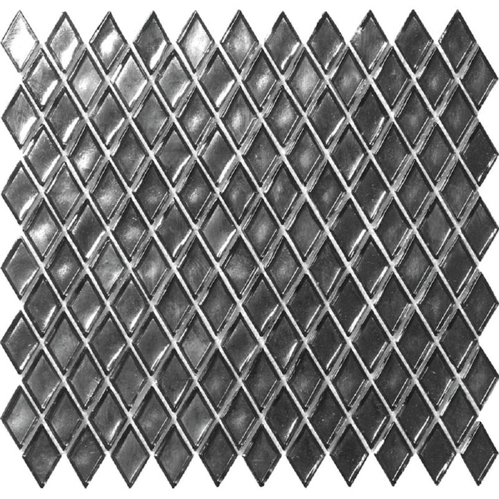 Apollo Tile (Sample) Majeste Gray 4-in x 4-in Honed Glass Diamond Patterned Floor and Wall Tile